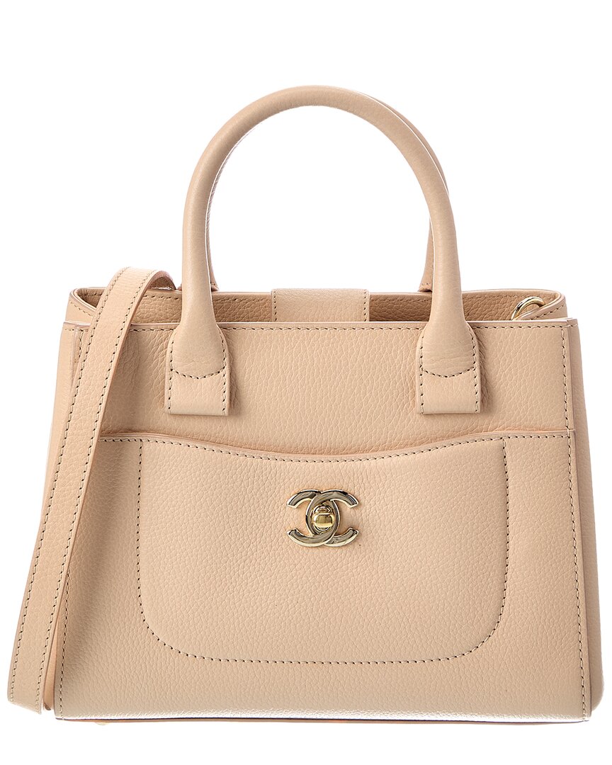 Pre-Owned Chanel Neutral Calfskin 2Way Shoulder Bag (Authentic Pre-Loved)