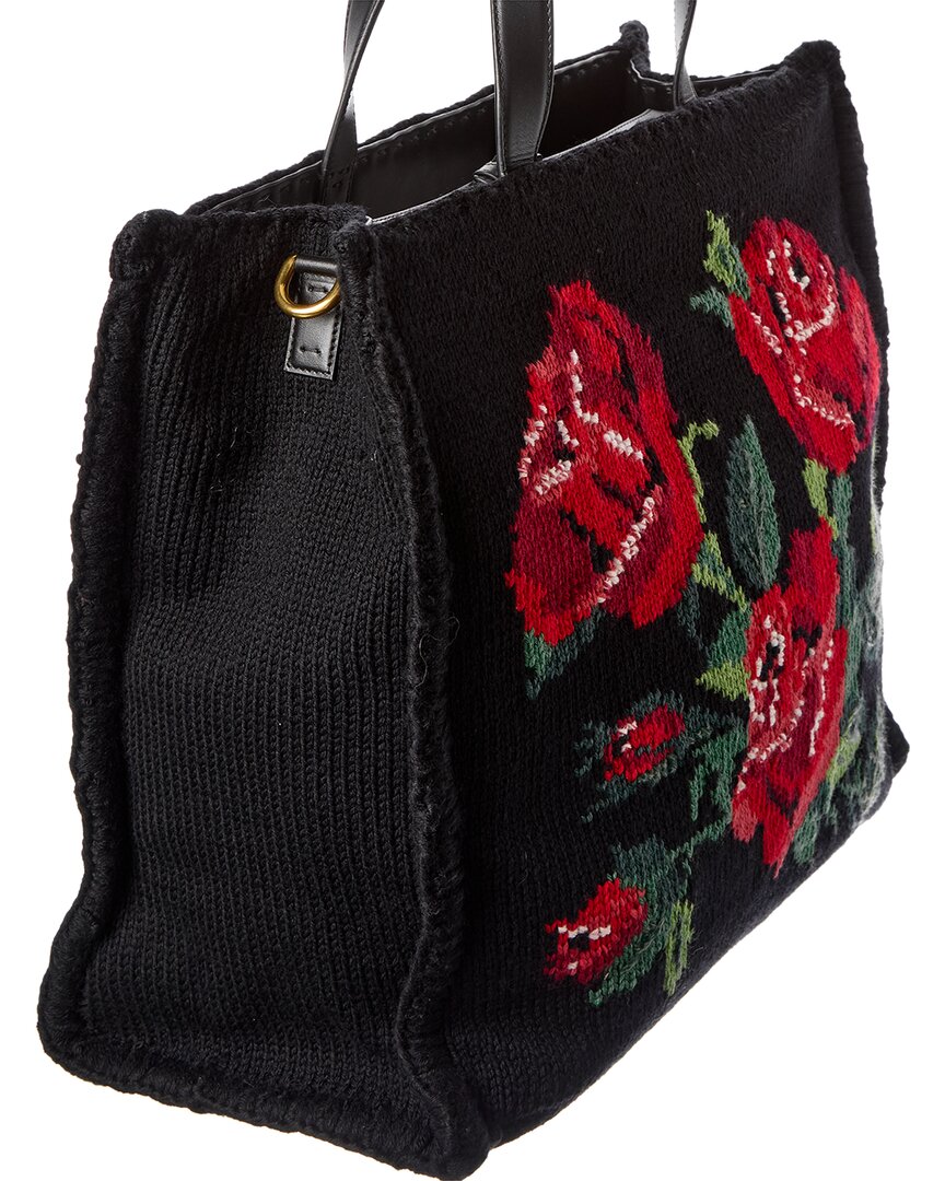 Dolce & Gabbana Dg Wool & Leather Tote