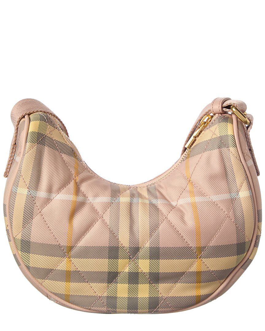 Burberry Burberry Horseshoe Check Quilted Canvas Hobo Bag