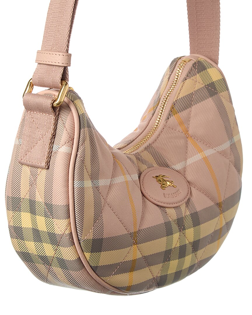 Burberry Burberry Horseshoe Check Quilted Canvas Hobo Bag