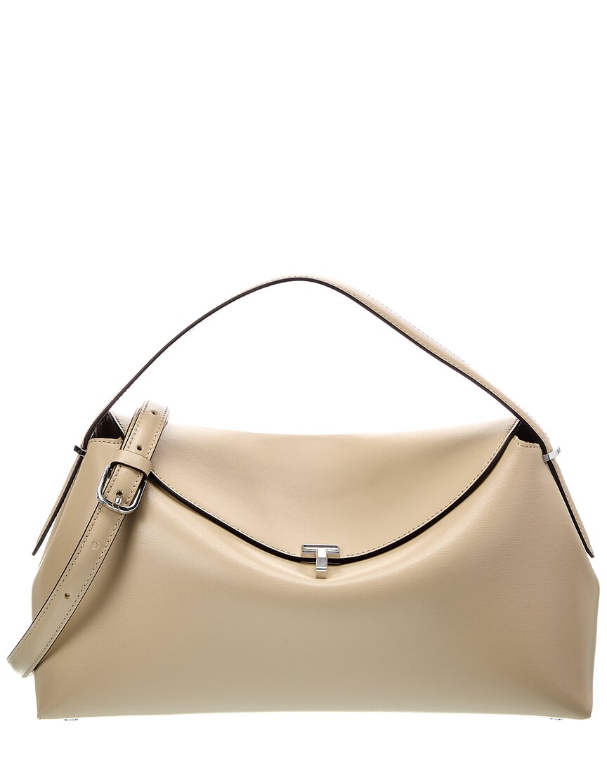 TOTEME Toteme T-Lock Leather Top Handle Shoulder Bag