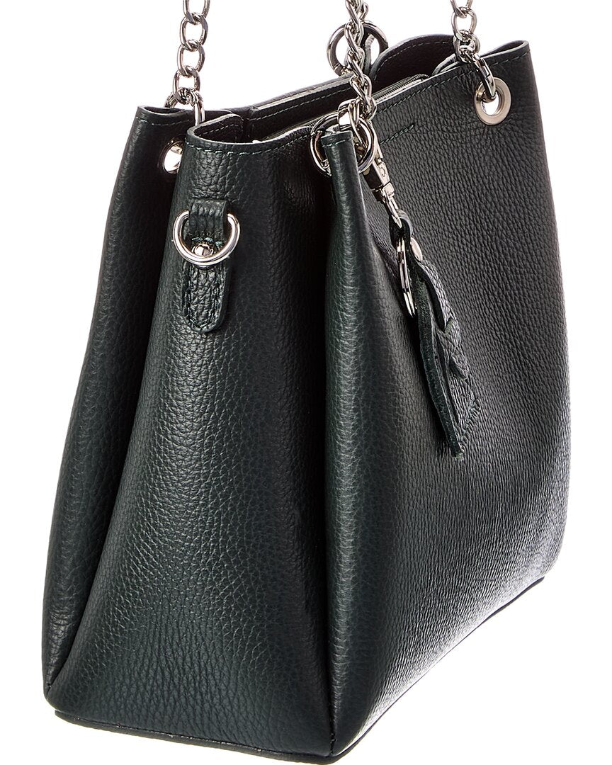 Italian Leather Top Handle Tote