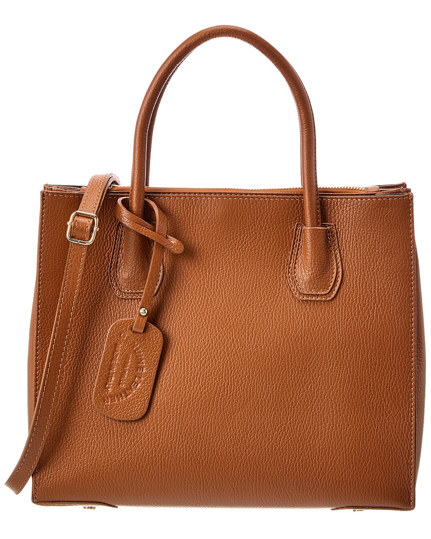 Italian Leather Top Handle Tote