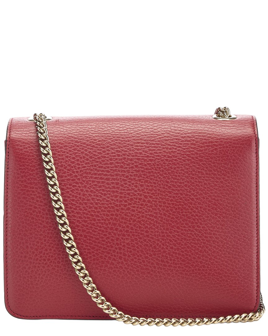 Gucci Gucci Red Leather Interlocking Crossbody Small (Authentic Pre-Loved)