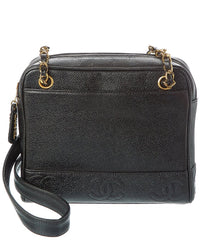Chanel Chanel Black Caviar Golden Cross Shoulder Bag (Authentic Pre-Loved)