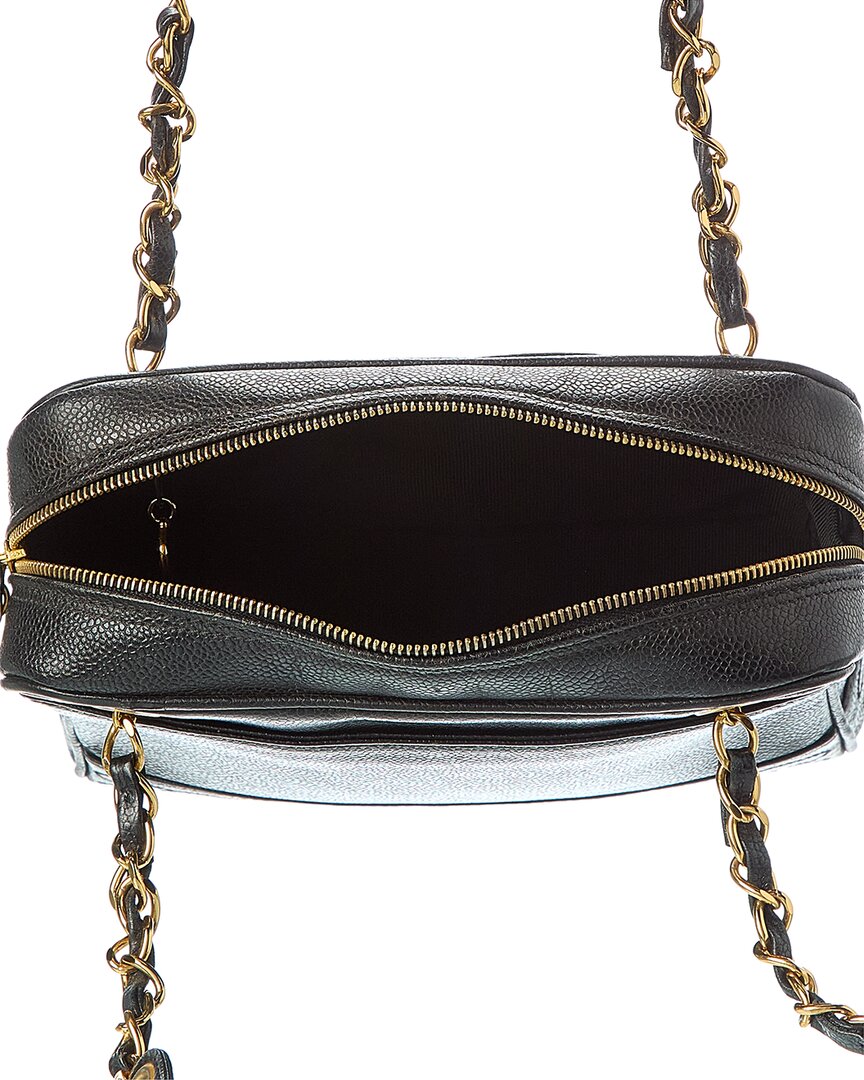 Chanel Chanel Black Caviar Golden Cross Shoulder Bag (Authentic Pre-Loved)