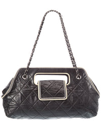 Pre-Owned Chanel Black Lambskin Chain Shoulder Bag (Authentic Pre-Loved)