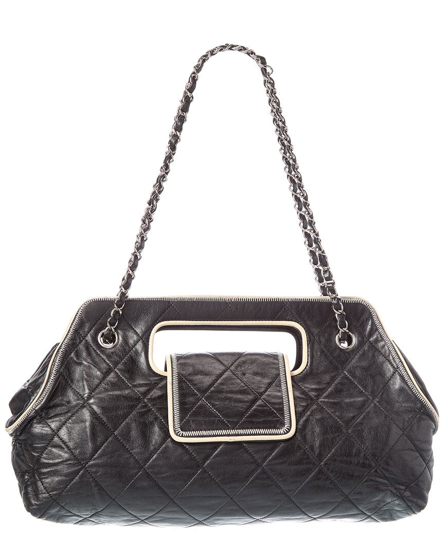 Pre-Owned Chanel Black Lambskin Chain Shoulder Bag (Authentic Pre-Loved)