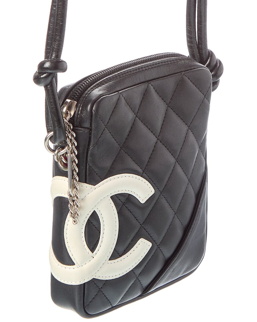 Pre-Owned Chanel Black Quilted Calf Leather Medium Cambon Messenger (Authentic Pre-Loved)