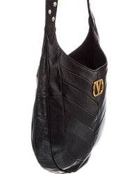 Valentino Valentino Vlogo Leather Hobo Bag