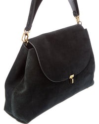 TOTEME Toteme T-Lock Suede Shoulder Bag