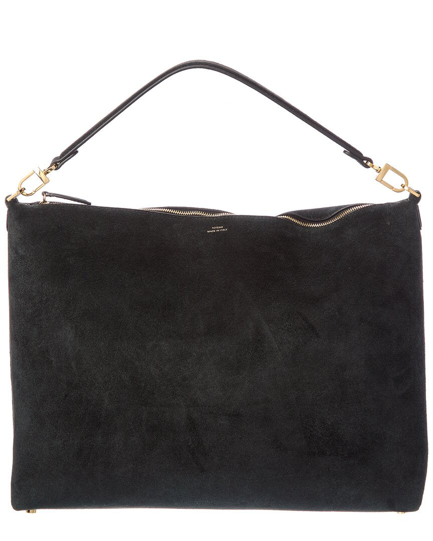 TOTEME Toteme Bevel Medium Suede Shoulder Bag