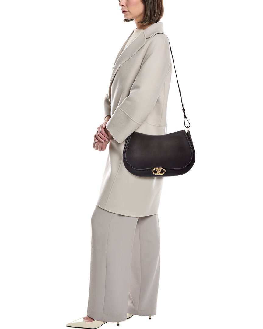 Valentino Valentino Vlogo Signature Leather Shoulder Bag