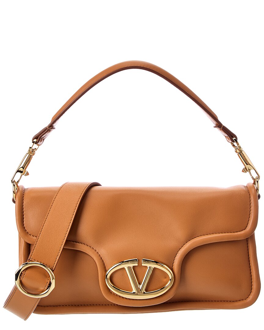 Valentino Valentino Vlogo Signature Leather Shoulder Bag