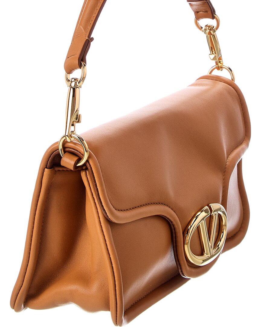 Valentino Valentino Vlogo Signature Leather Shoulder Bag