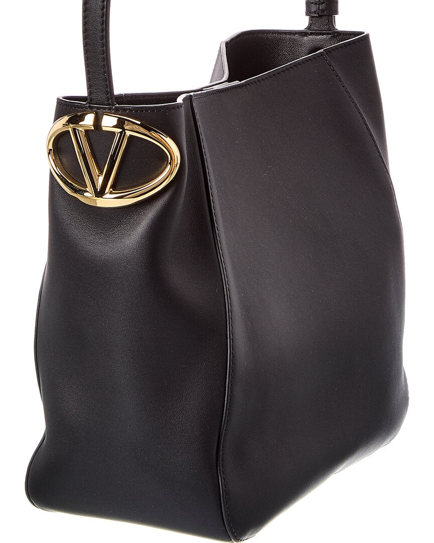 Valentino Valentino Vlogo Signature Leather Shoulder Bag