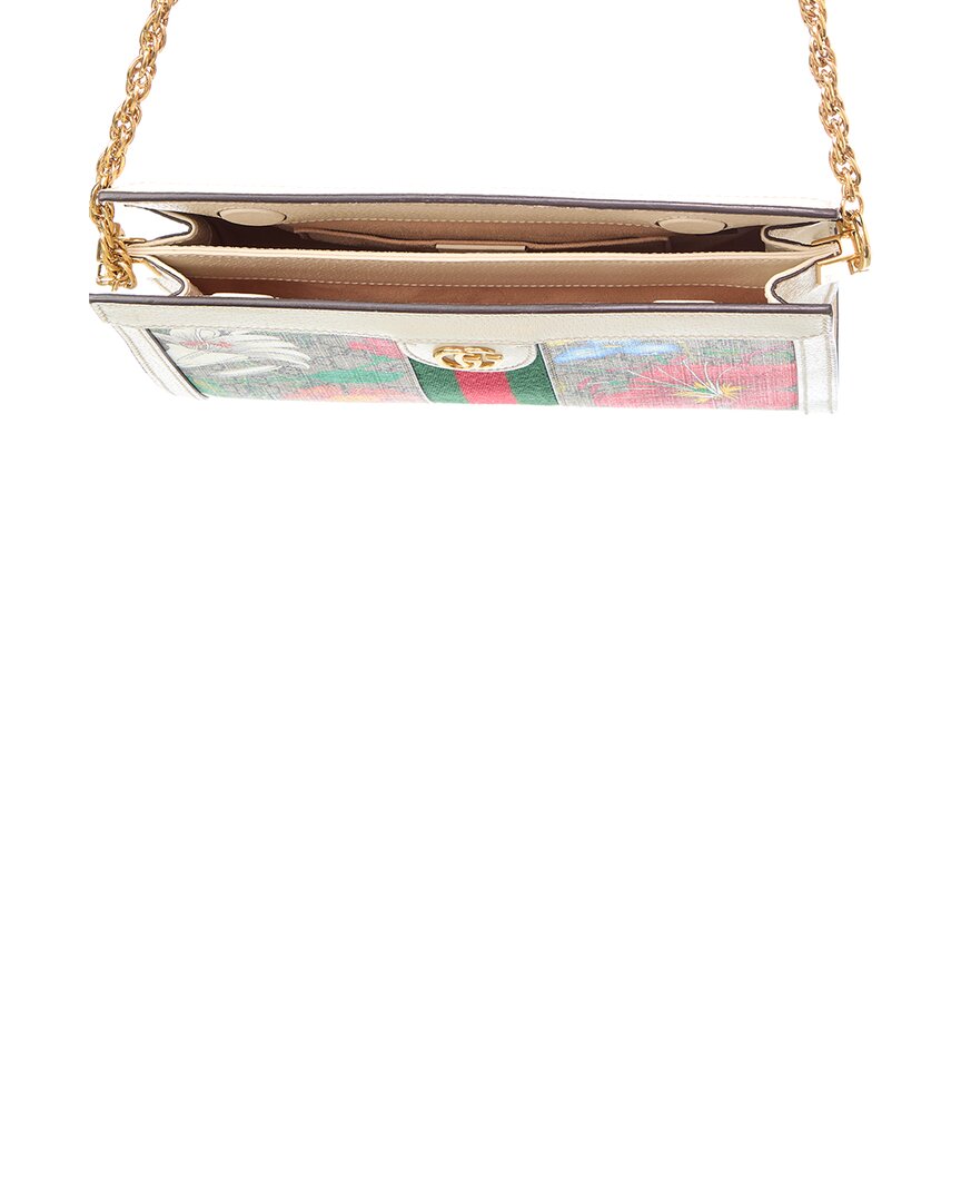 Pre-Owned Gucci Multicolor Gg Supreme Flora Coated Canvas Small Ophidia Chain Shoulder Bag