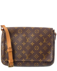 Pre-Owned Louis Vuitton Brown Monogram Canvas Musette Tango Short Strap (Authentic