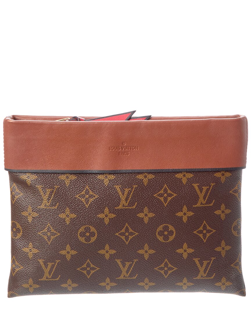 Pre-Owned Louis Vuitton Brown Monogram Canvas Tuileries Clutch (Authentic Pre-Loved)