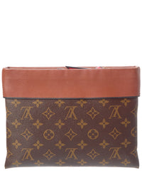 Pre-Owned Louis Vuitton Brown Monogram Canvas Tuileries Clutch (Authentic Pre-Loved)