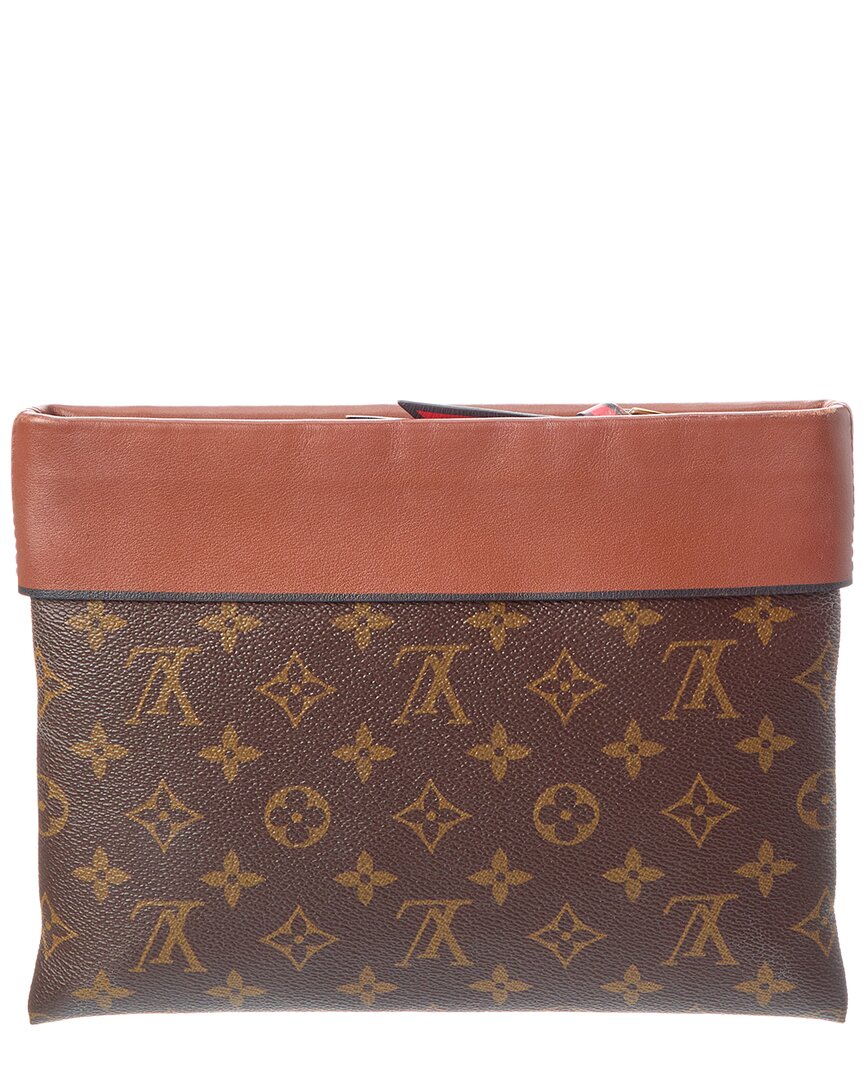 Pre-Owned Louis Vuitton Brown Monogram Canvas Tuileries Clutch (Authentic Pre-Loved)