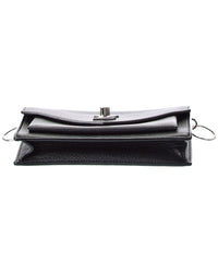 Pre-Owned Louis Vuitton Black Grained Calf Leather Mylockme Chain Pochette (Authentic