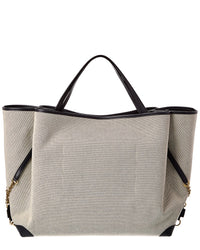 Chloé Chloé Clover Double Carry Canvas & Leather Tote
