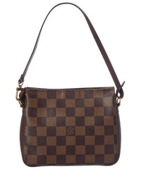 Louis Vuitton Louis Vuitton Brown Damier Ebene Coated Canvas Trousse Makeup (Authentic