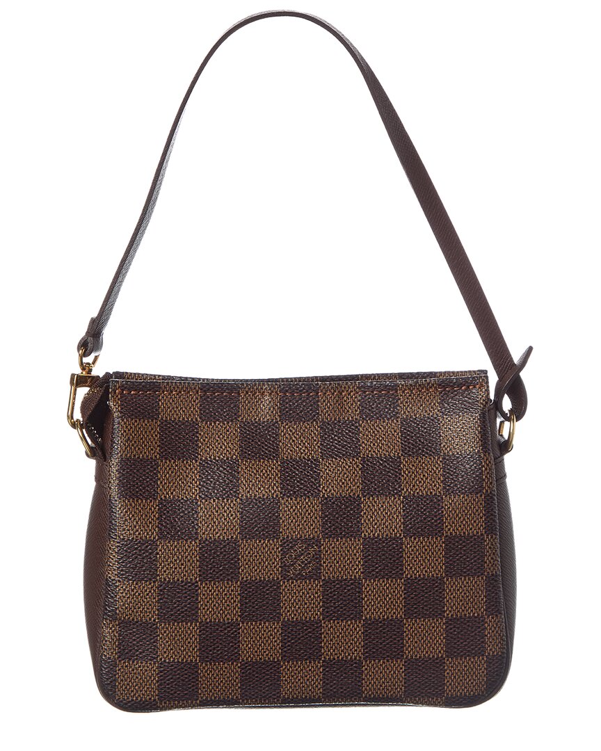 Louis Vuitton Louis Vuitton Brown Damier Ebene Coated Canvas Trousse Makeup (Authentic