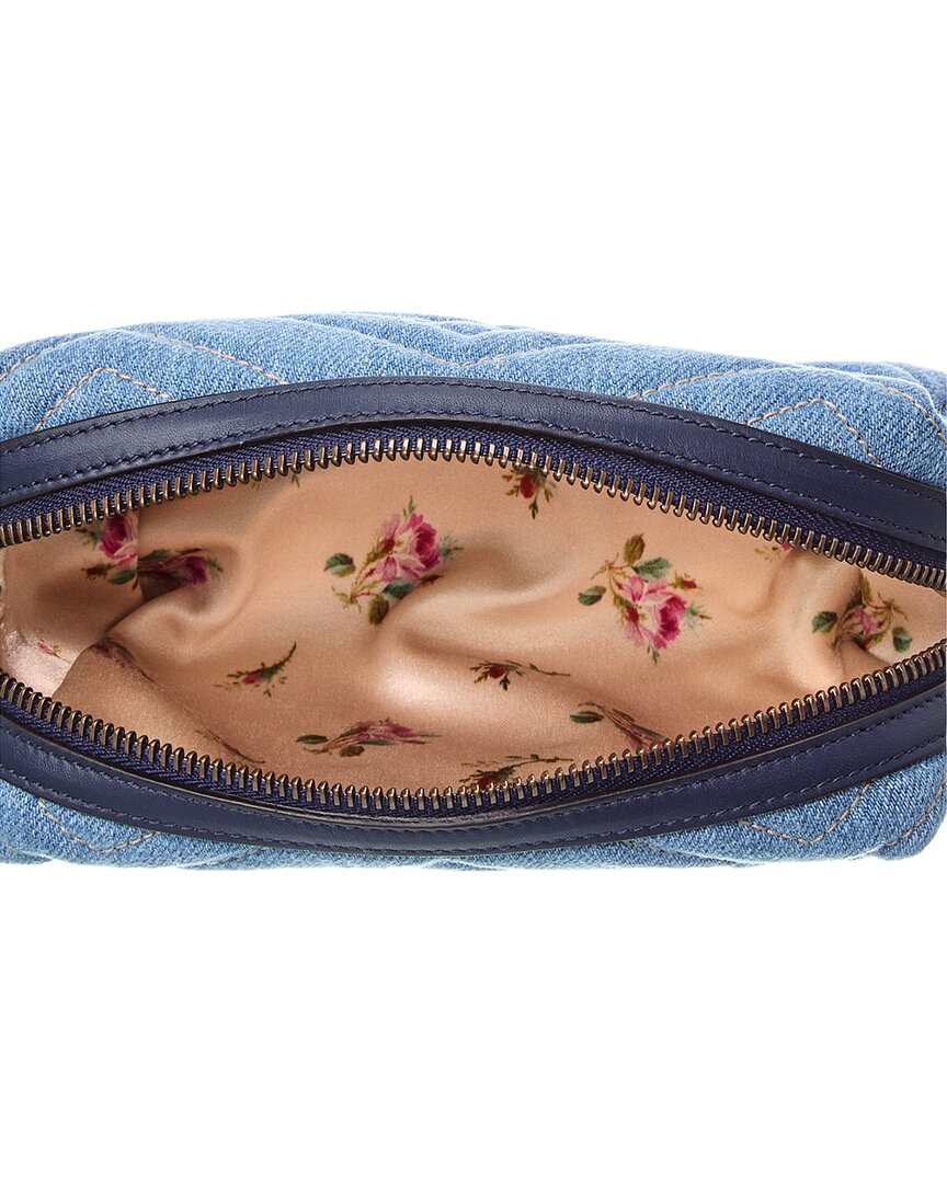 Gucci Gucci Blue Denim Pearl Marmont Gg Cosmetic Case (Authentic Pre-Loved)