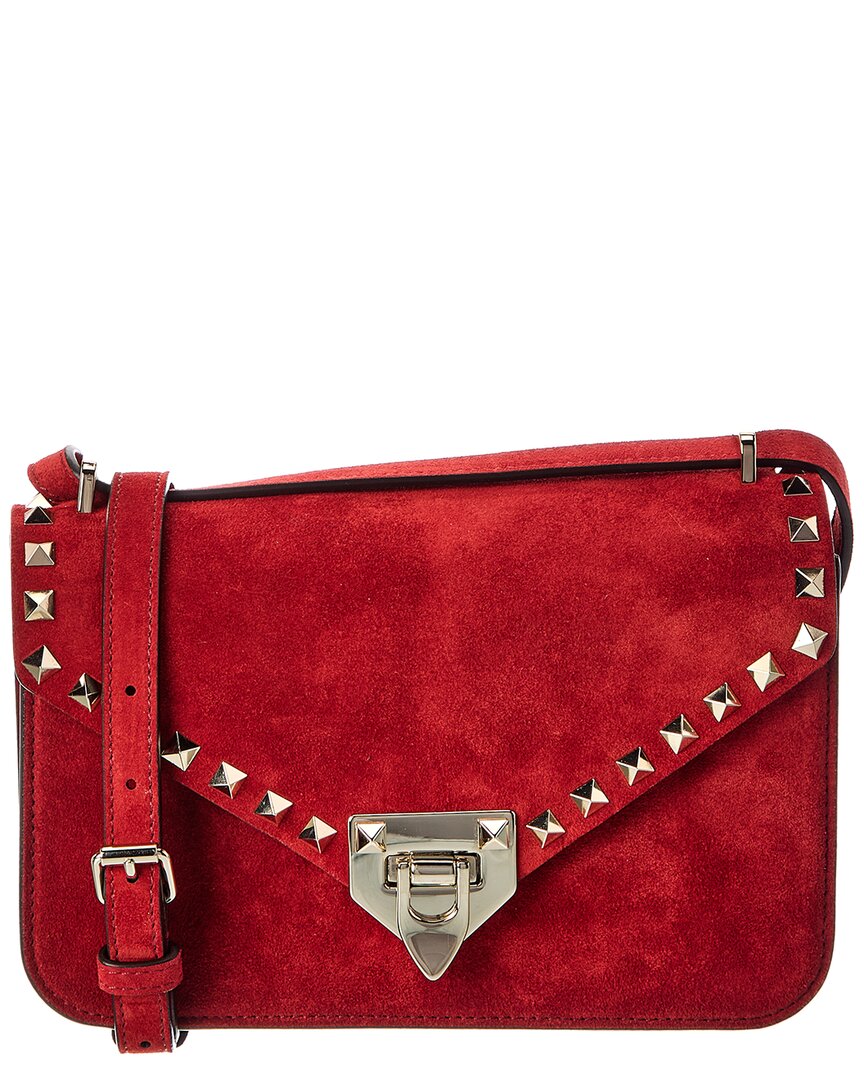 Valentino Valentino Rockstud Small Suede Shoulder Bag