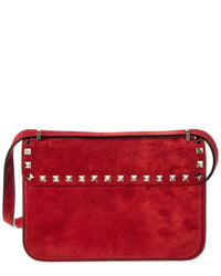 Valentino Valentino Rockstud Small Suede Shoulder Bag