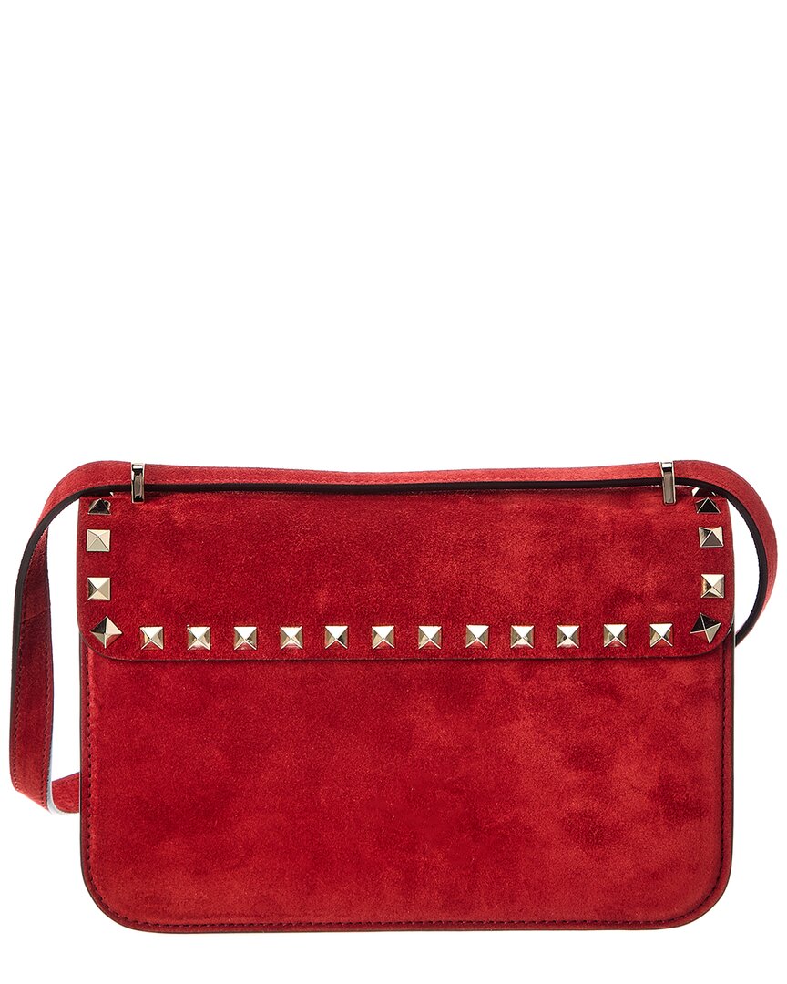 Valentino Valentino Rockstud Small Suede Shoulder Bag