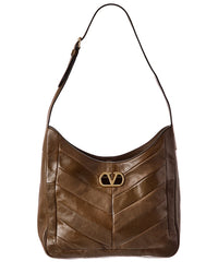 Valentino Valentino Vlogo Signature Leather Shoulder Bag