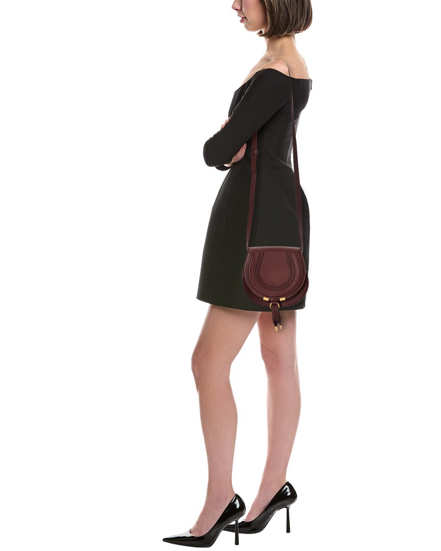 Chloé Chloé Marcie Small Leather Saddle Bag