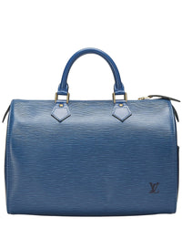 Louis Vuitton Louis Vuitton Blue Epi Leather Speedy30 (Authentic Pre-Loved)