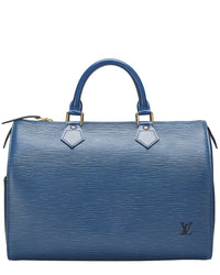 Louis Vuitton Louis Vuitton Blue Epi Leather Speedy30 (Authentic Pre-Loved)