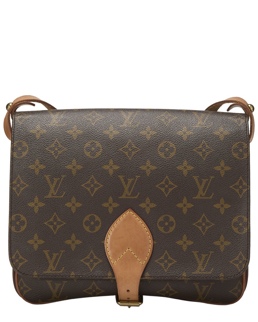 Louis Vuitton Brown Monogram Coated Canvas Cartouchiere Gm (Authentic