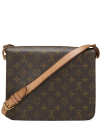 Louis Vuitton Brown Monogram Coated Canvas Cartouchiere Gm (Authentic