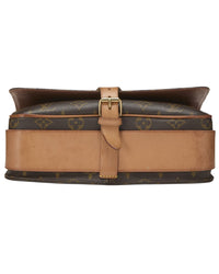 Louis Vuitton Brown Monogram Coated Canvas Cartouchiere Gm (Authentic