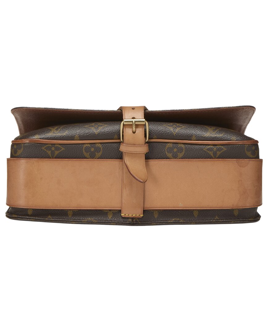 Louis Vuitton Brown Monogram Coated Canvas Cartouchiere Gm (Authentic