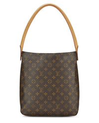 Louis Vuitton Louis Vuitton Brown Monogram Coated Canvas Looping Gm (Authentic Pre-Loved)