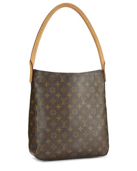 Louis Vuitton Louis Vuitton Brown Monogram Coated Canvas Looping Gm (Authentic Pre-Loved)