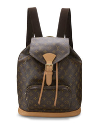 Louis Vuitton Louis Vuitton Brown Monogram Coated Canvas Montsouris Gm (Authentic Pre-Loved)