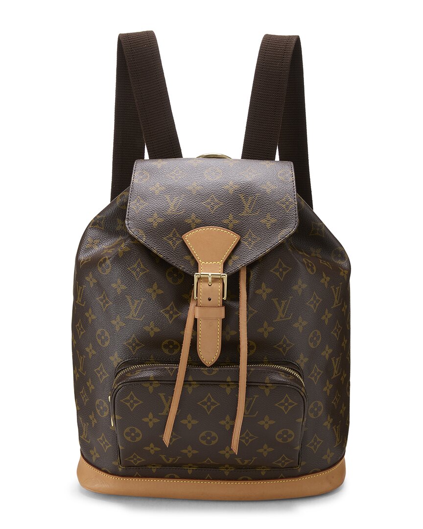 Louis Vuitton Louis Vuitton Brown Monogram Coated Canvas Montsouris Gm (Authentic Pre-Loved)