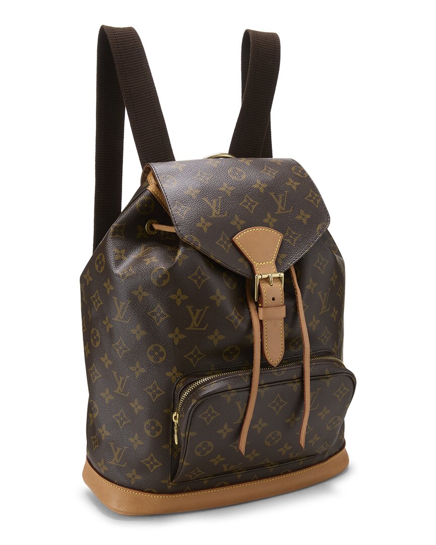 Louis Vuitton Louis Vuitton Brown Monogram Coated Canvas Montsouris Gm (Authentic Pre-Loved)