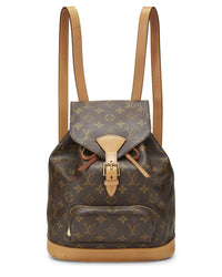 Louis Vuitton Louis Vuitton Brown Monogram Coated Canvas Montsouris Mm (Authentic Pre-Loved)