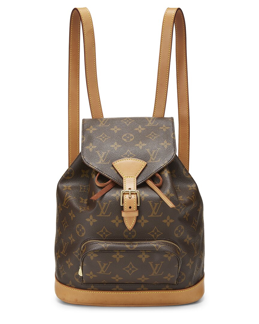 Louis Vuitton Louis Vuitton Brown Monogram Coated Canvas Montsouris Mm (Authentic Pre-Loved)