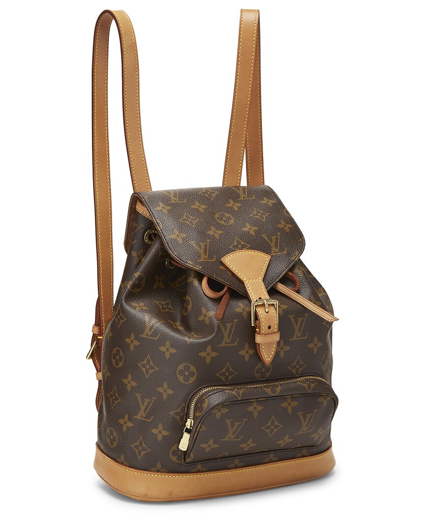Louis Vuitton Louis Vuitton Brown Monogram Coated Canvas Montsouris Mm (Authentic Pre-Loved)