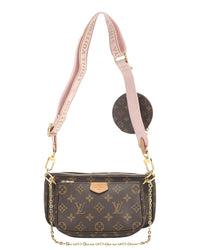 Louis Vuitton Louis Vuitton Pink Monogram Coated Canvas Multi Pochette Accessoires  (Authentic